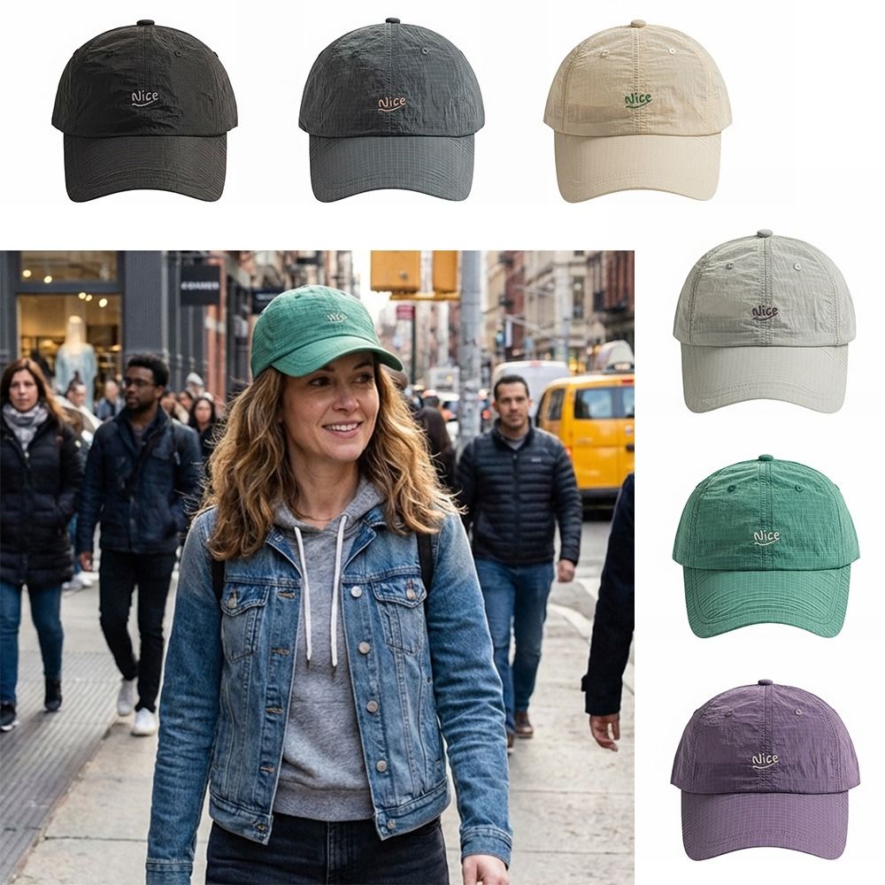 Running Gear Hat - Fashion Plaid Thin Sun Cap Breathable