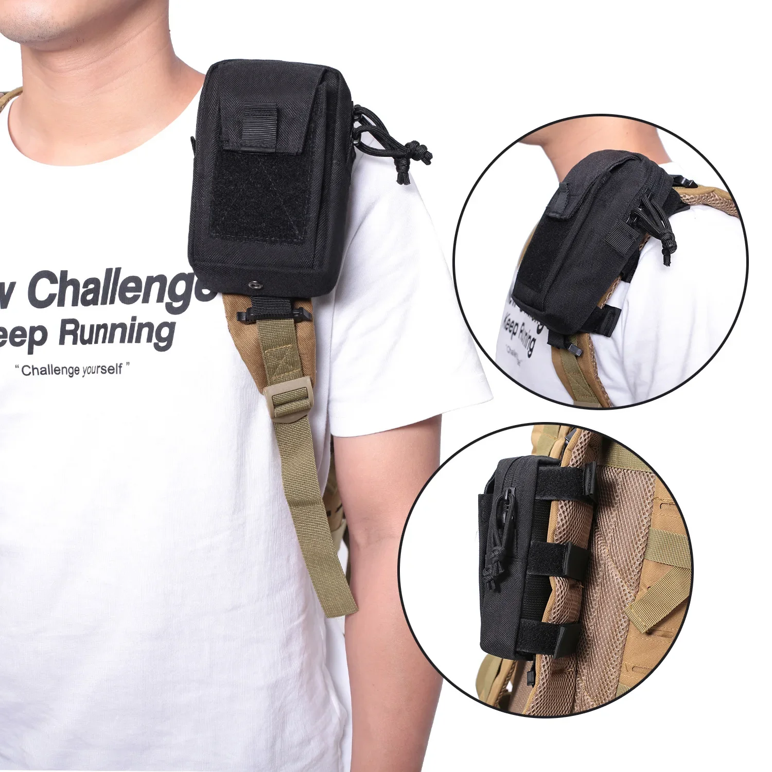 Molle Backpack Strap Phone Hol - огляд і ціна Running Gear Backpack