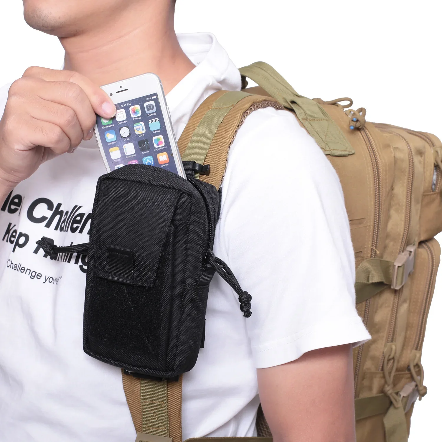 Molle Backpack Strap Phone Hol - огляд і ціна Running Gear Backpack