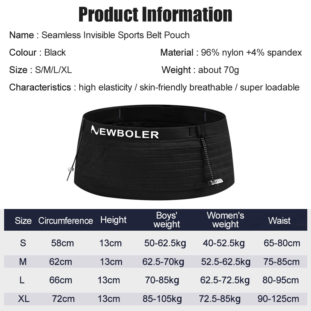 NEWBOLER Elastic Sports Waist  - огляд і ціна Running Gear Organizer